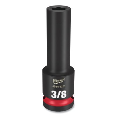 SHOCKWAVE™ Impact Duty™ Socket, 1/2 in Dr, 6-point, 3/8 in Tip, Deep Length