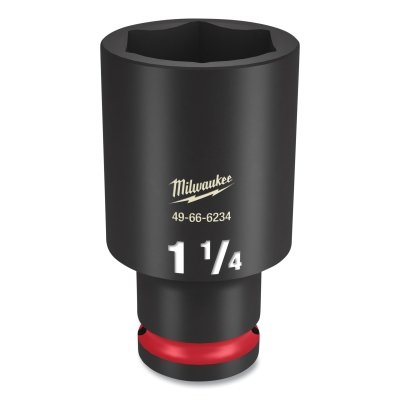 SHOCKWAVE™ Impact Duty™ Socket, 1/2 in Dr, 6-point, 1-1/4 in Tip, Deep Length