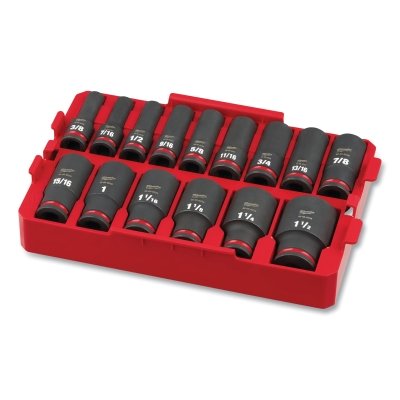 SHOCKWAVE Impact Duty™ Socket Set with Tray, 1/2 in Drive, 15 Pc, SAE