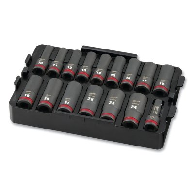 SHOCKWAVE Impact Duty™ Socket Set with Tray, 1/2 in Drive, 16 Pc, MM