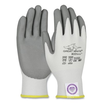 Great White® Eco Series™ Dyneema® Diamond Blend Gloves, Gray, Large