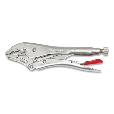 Curved Jaw Locking Plier w/Wire Cutter, 7 in L, Rawhide