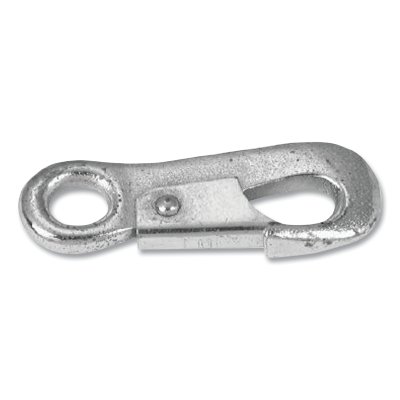 Snap Hook, Malleable Iron and Steel, Rigid Round Eye Cap, 9/16 in Hook Opening, 5 in L, 320 lb
