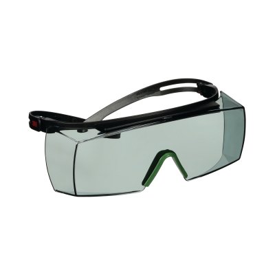 SecureFit™ 3700 Series Safety Glasses, Over-The-Glass, PC, Anti-Scratch, Gray 1.7 IR Shade, PC Black Frame
