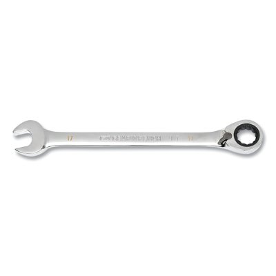 90-Tooth 12 Point Ratcheting Combination Wrench, Metric, 17 mm