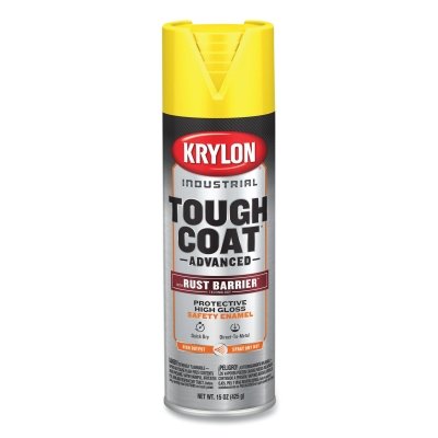 Tough Coat® Advanced with Rust Barrier® Technology Spray Paint, 15 oz, Safety Yellow, Gloss