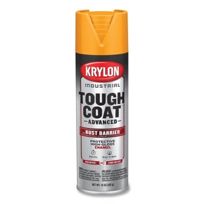 Tough Coat® Advanced with Rust Barrier® Technology Spray Paint, 15 oz, Equipment Yellow, Gloss