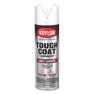Tough Coat® Advanced with Rust Barrier® Technology Spray Paint, 15 oz, White, Semi-Gloss