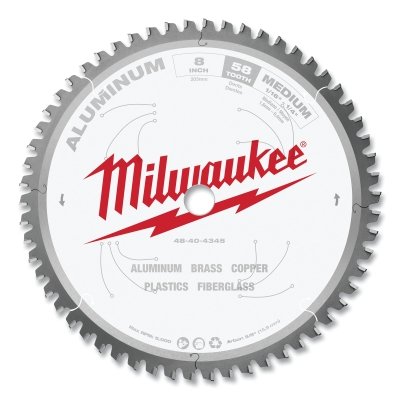 Circular Saw Metal Cutting Blade, Aluminium, 5/8 in Arbor Dia, 8 in Blade Dia, 58 Carbide Teeth
