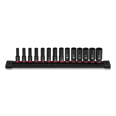 Shockwave™ Impact Duty™ 6-Point Socket Set, 3/8 in, Metric Deep, 14-Pc