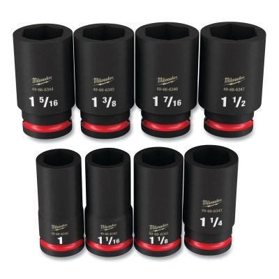 Shockwave™ Impact Duty™ 6-Point Socket Set, 3/4 in, SAE Deep, 8-Pc
