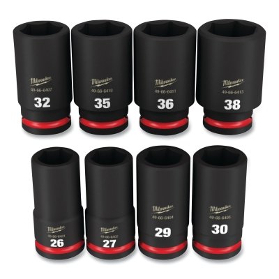 Shockwave™ Impact Duty™ 6-Point Socket Set, 3/4 in, Metric Deep, 8-Pc