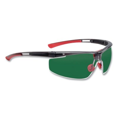Adaptec™ Series Protective Safety Glasses, IR 5.0, Polycarbonate, HydroShield® AF, Black/Red