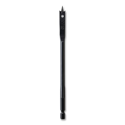 Wood Boring Spade Drill Bit, 5/16 in dia, 6 in L, Carbon Steel