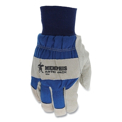 Split Pigskin Work Gloves, Thermosock® Liner, Blue, Extra Large