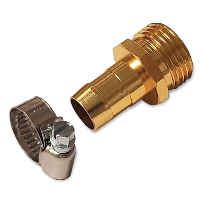 Garden Hose Repair/Replacement Part, 5/8 in to 3/4 in, Brass, Male Hose End Mender
