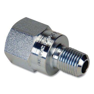 Hydraulic Fitting, High Pressure, 10000 psi, 3/8 in NPTF Female to 1/4 in NPTF Male