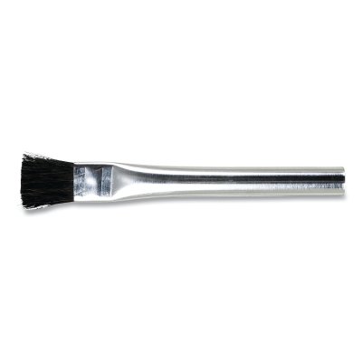 Tin-Handled Acid Brush, 1/4 in W, Black Horsehair Fill