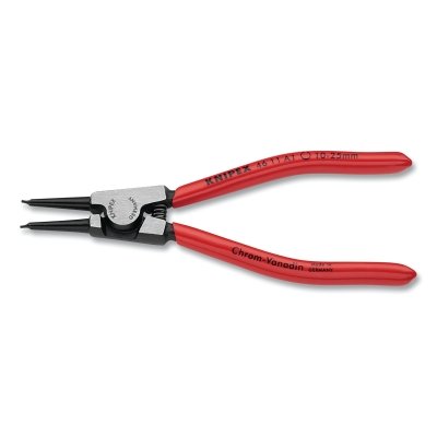 External Snap Ring Plier, 5-1/2 in L, Straight Tip, 25/64 in to 1 in