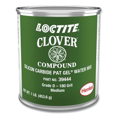 Clover® Silicon Carbide Pat Gel® Water Mix, 180 grit, 1 lb cap, Can, Mild Odor