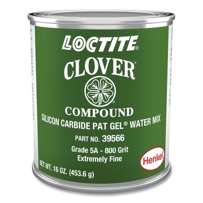 Clover® Silicon Carbide Pat Gel® Water Mix, 800 grit, 1 lb cap, Can, Mild Odor