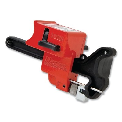 Seal Tight™ Handle-On Ball Valve Lockout, 6 in L, Red