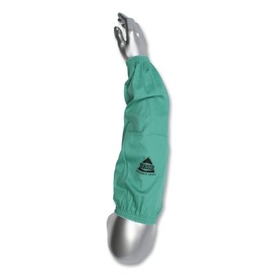 Ironcat® 7071 Flame Resistant Sateen Cotton Sleeve, 24.5 in L, Elastic at Both Ends, One Size, Green