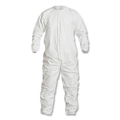 Tyvek® IsoClean® Coveralls with Zipper, Bound, White, Large