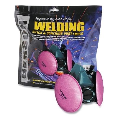 Industrial P100 Welding/Silica and Concrete Dust/Mold Kit, Medium, Silicone Rubber