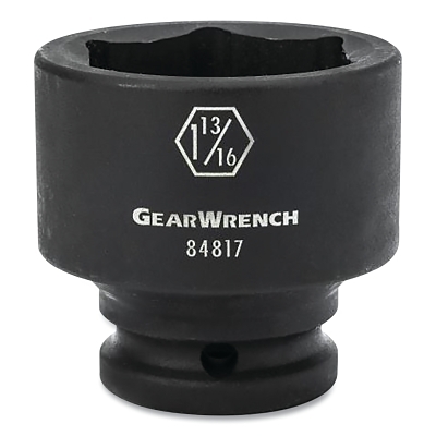 Impact Socket, 3/4 in Drive Size, 1-1/8 in Opening Size, 6-point, Standard Length