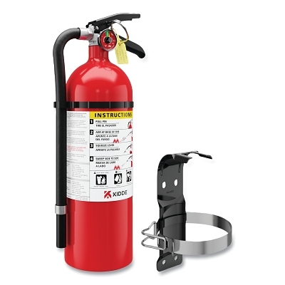 Pro Multi-Purpose Fire Extinguisher, ABC Fire Type, 5 lb Capacity, Includes Strap Bracket, 4 EA/CA