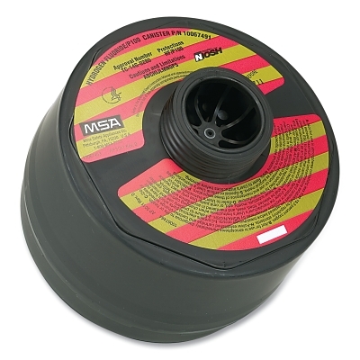 Gas Mask Replacement Canister, for Advantage 3100 Facepiece, Cartridge/Filter, P100, Magenta/Olive, HF/CL