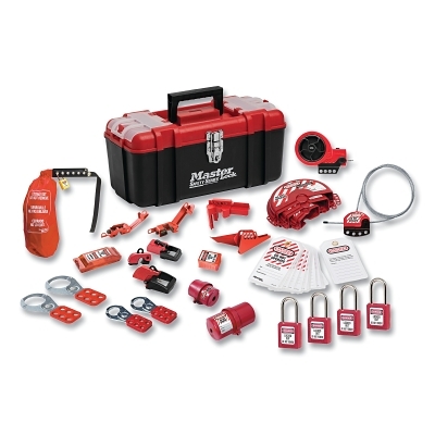 Portable Lockout Kit, Includes 4-Padlocks/Toolbox