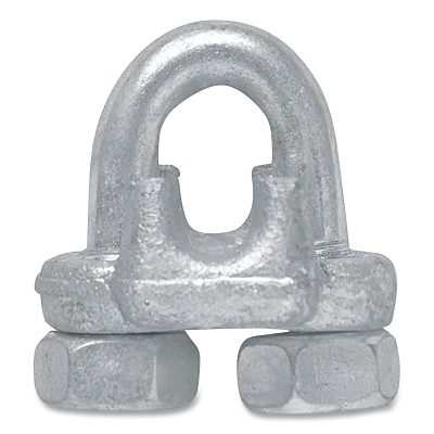 Forged Wire Rope Clip, For 3/8 in Cable, Hot Dipped Galvanized Finish