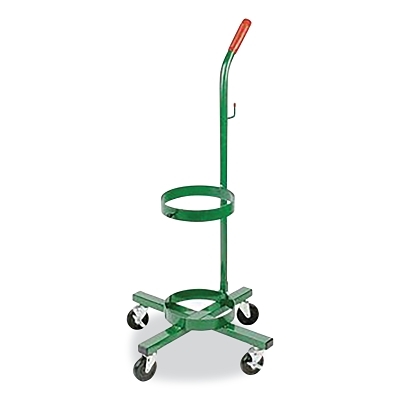 M/M60 Size Cylinder Cart, Single, 20 in W x 41 in W x 20 in D, 3 in Swivel Lock Wheels