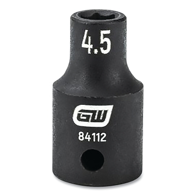 Impact Socket, 1/4 in Drive Size, 4.5 mm Opening Size, 6-point, Standard Length
