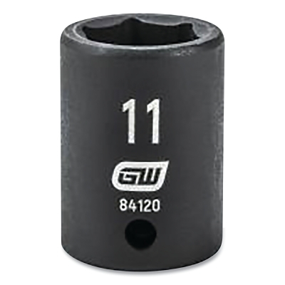 Impact Socket, 1/4 in Drive Size, 11 mm Opening Size, 6-point, Standard Length