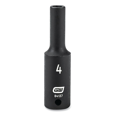 Impact Socket, 1/4 in Drive Size, 4 mm Opening Size, 6-point, Deep Length