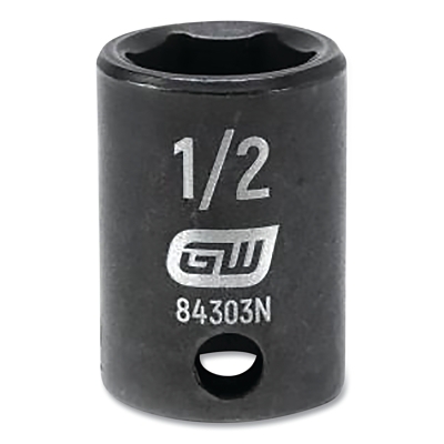 Impact Socket, 3/8 in Drive Size, 21 mm Opening Size, 6-point, Standard Length