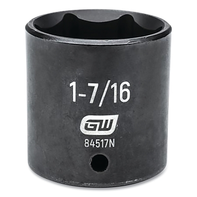 Impact Socket, 1/2 in Drive Size, 1-7/16 in Opening Size, 6-point, Standard Length