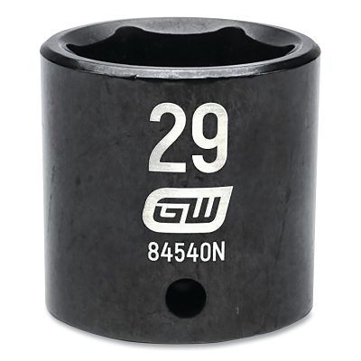Impact Socket, 1/2 in Drive Size, 29 mm Opening Size, 6-point, Standard Length