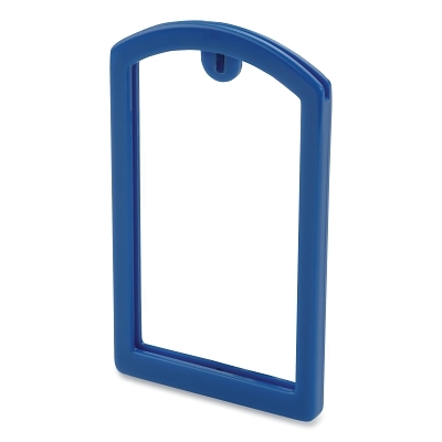 Label Pocket Frame, 3.5 in L, 2 in W, Blue