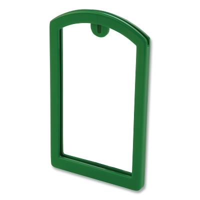 Label Pocket Frame, 3.5 in L, 2 in W, Mid Green