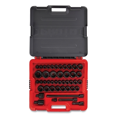 Combination Impact Socket Set, 44-Pc, 1/2 in Drive, 6-point, Standard, Metric/SAE