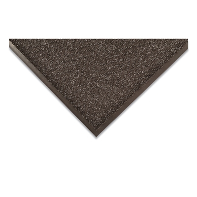 Low-Profile Light-Weight Chevron Entrance Mat, 105, 5/16 in x 3 ft W x 6 ft L, Needle-Punched Yarn, Vinyl Backing, Charcoal