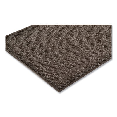 Low-Profile Light-Weight Chevron Entrance Mat, 105, 5/16 in x 2 ft W x 3 ft L, Needle-Punched Yarn, Vinyl Backing, Charcoal