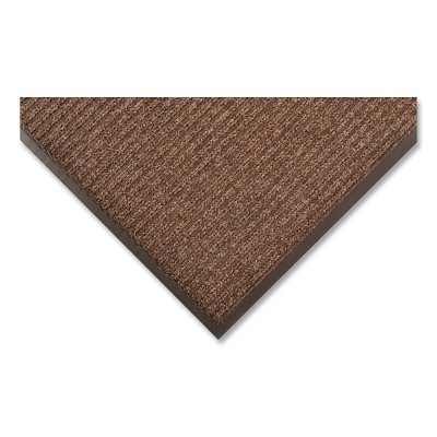 Brush Step® Low-Profile Scraper Entrance Mat, 109, 5/16 in x 2 ft W x 3 ft L, Needle-Punched Yarn, Vinyl Backing, Brown
