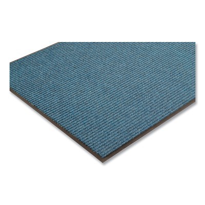Brush Step® Low-Profile Scraper Entrance Mat, 109, 5/16 in x 2 ft W x 3 ft L, Needle-Punched Yarn, Vinyl Backing, Slate Blue