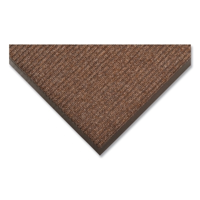 Brush Step® Low-Profile Scraper Entrance Mat, 109, 5/16 in x 3 ft W x 4 ft L, Needle-Punched Yarn, Vinyl Backing, Brown
