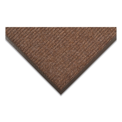 Brush Step® Low-Profile Scraper Entrance Mat, 109, 5/16 in x 3 ft W x 5 ft L, Needle-Punched Yarn, Vinyl Backing, Brown